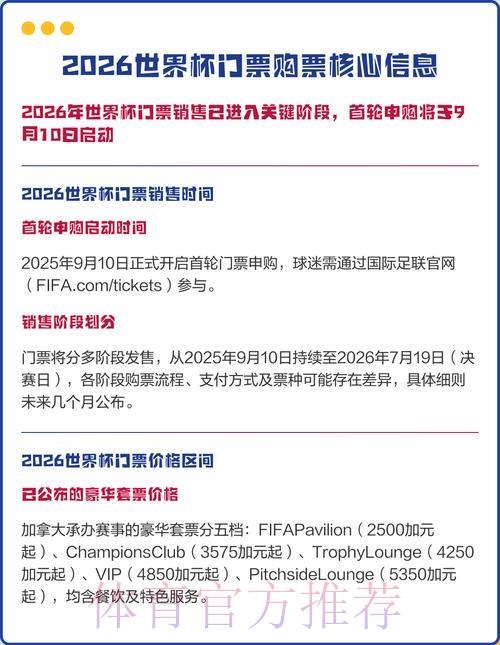 2026年世界杯官方购票平台